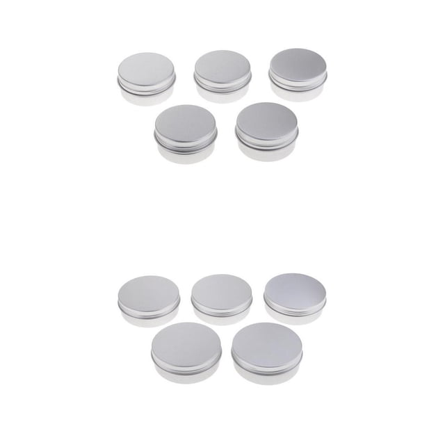 Bote Cosmético Zulema 10 Piezas Aluminio Plateado 120 ml Latas de Cosméticos Vacías