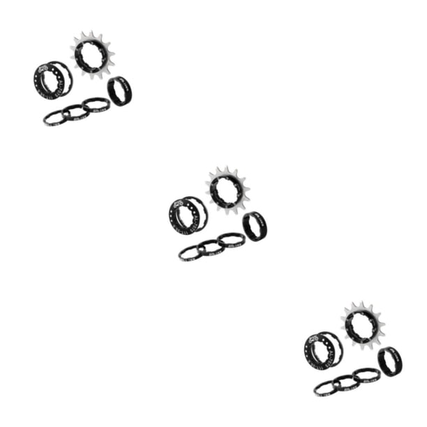 Piñón Extraíble Wosthever Adaptador de Volante de Una Sola Velocidad Espaciadores de Casete Negro 14T