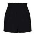 thumbnail image 2 of Shorts for Women, Women's New Solid Color Fashionable Elegant Elastic Waist Shorts, 2 of 6