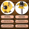 thumbnail image 4 of Bestgle 1/4 Inch Shank Slot Cutter Router Bits Adjustable 3 Wing Slotting Cutter Router Bit Set with 6 Different Cutting Lengths 5/64", 3/32", 1/8",, 4 of 7