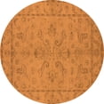thumbnail image 1 of Ahgly Company Indoor Round Oriental Orange Traditional Area Rugs, 8' Round, 1 of 4