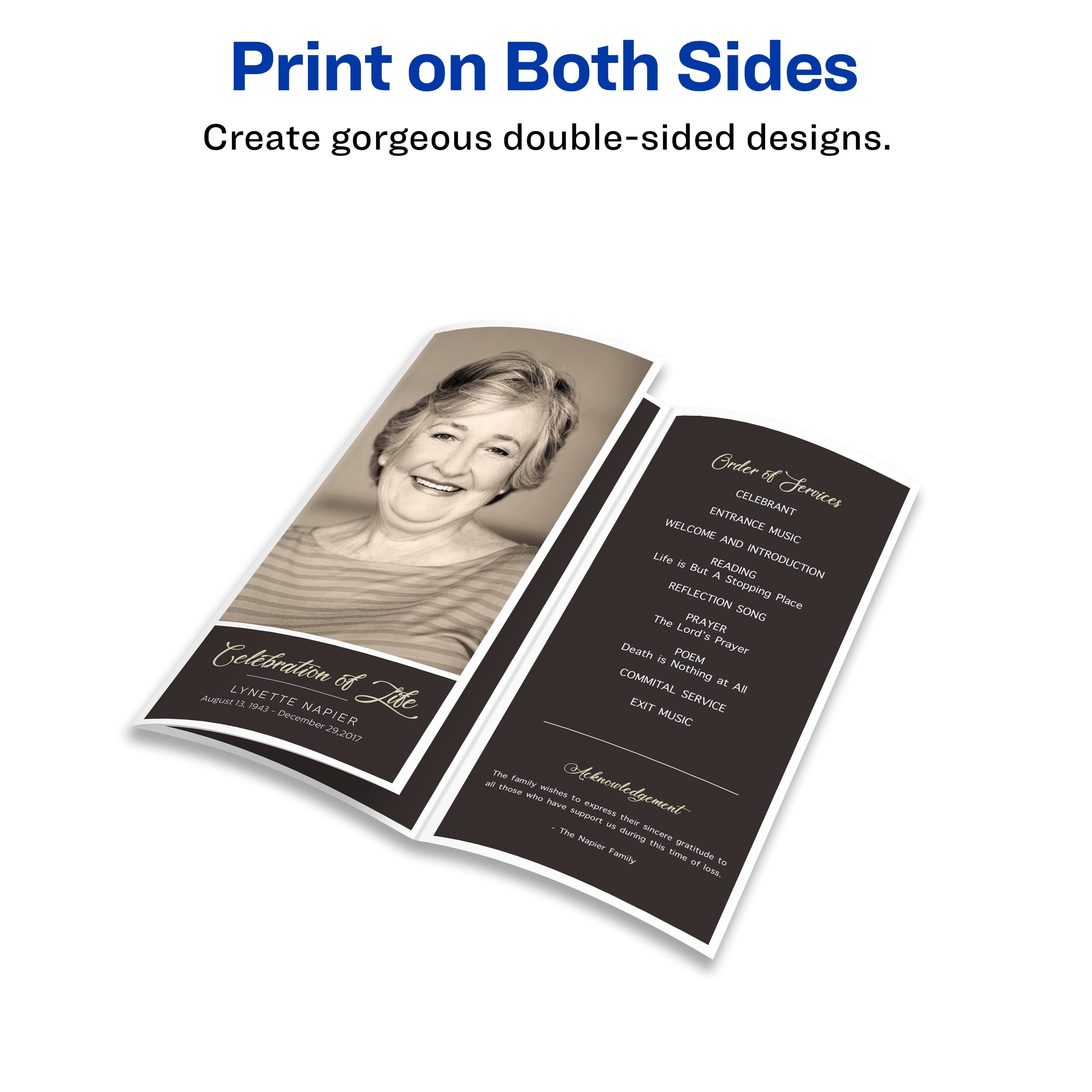 Inkjet Printers 8324 White AVERY Tri-Fold Printable Brochure Paper 8.5 x 11 100 Brochures and Mailing Seals 