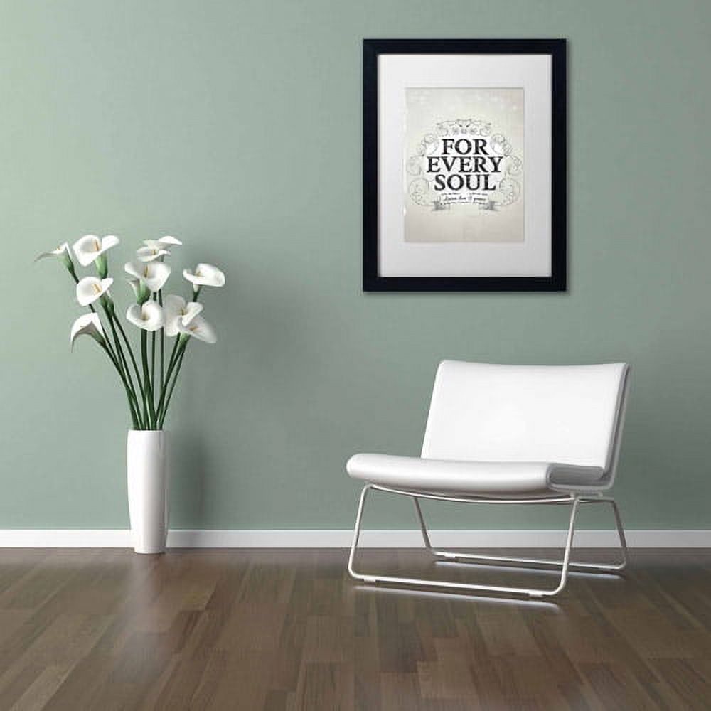 Trademark Fine Art "Every Soul" Canvas Art by Kavan & Co White Matte, Black Frame