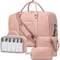 thumbnail image 1 of Bolsa de fin de semana Wogarl de piel sintética, color morado y rosa, 40 litros, 1,6 kg, 1 of 7