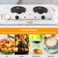 thumbnail image 2 of 2000W Electric Double Burner,Portable Countertop Hot Plate Cooker Stove 5 Temp. Control, 2 of 9