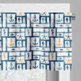 thumbnail image 3 of Ambesonne Ocean Valance Pack of 2, Starfish Anchor Seahorse, 54"X12", Petrol Blue Marigold, 3 of 5