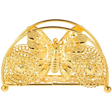 Paper Towel Holder Table Napkin Holders for Kitchen Tabletop Gold Storage Rack Vertical