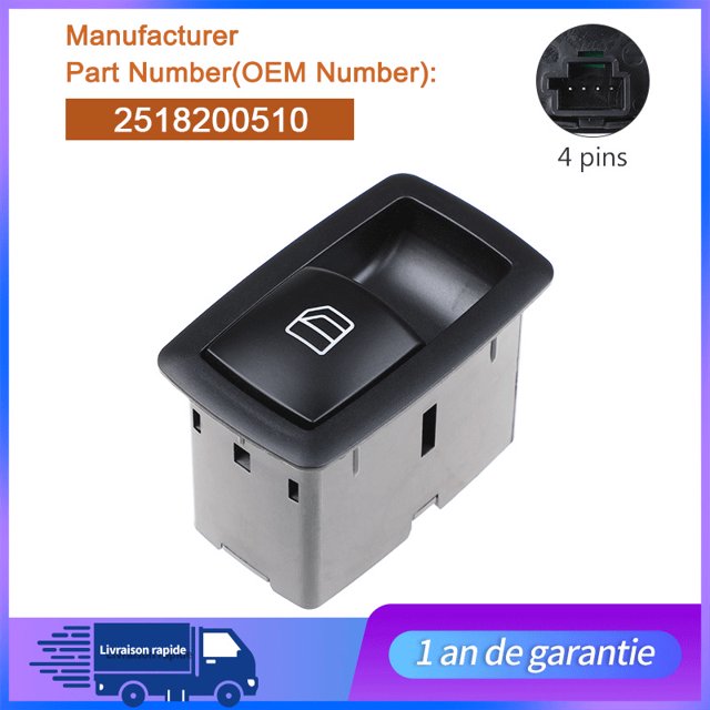 Bouton Leve Vitre Com para MAN de Passager Pour para Mercedes classe AB GL MR 2518200510