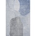 thumbnail image 2 of Addison Rugs Mayfield Washable Transitional Abstract Blue Rectangle Rug, 2'6" x 3'10", 2 of 6