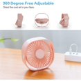 thumbnail image 2 of POINTERTECK Ventilateur de Bureau USB Ventilateur de Table de Bureau Portable avec 3 Vitesses 360 Rotation Réglable Vent Fort Silencieux Mini Ventilateur pour le Bureau, 2 of 6