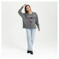 thumbnail image 3 of Women's Gameday Couture  Gray Liberty Flames French Terry V-Neck Pullover Sweatshirt, 3 of 6