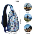 thumbnail image 5 of Cute Adorable Funny Cartoon Vintage Print Sling Bag Lightweight Backpack, Multiple Compartments, Lightweight and Durable, Fashionable appearance, Ideal for outdoor activities, students, 5 of 6