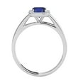thumbnail image 4 of Mauli Jewels Rings for Women 0.68 Carat Emerald Cut Tanzanite and Diamond Ring Prong 10k White Gold, 4 of 7