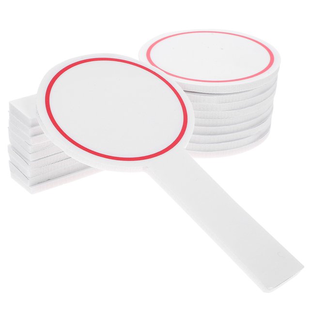 SHISUYAN 20Pcs Blank Scoreboard Handheld Scoreboard Dry Erase Paddle Mini Handheld Blank Writing Board