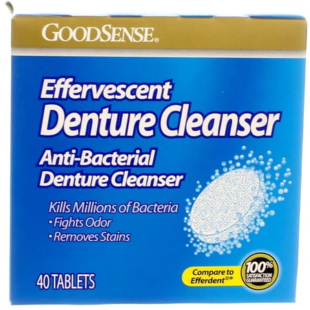 GoodSense Denture Cleanser Effervescent Tablets, 40 Ct