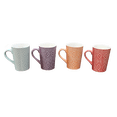 thumbnail image 5 of Marcelle Coffee's Best Companion 4 Piece 16oz Multi-Color Ceramic Coffee Mug Set, IKAT Design, 5 of 5