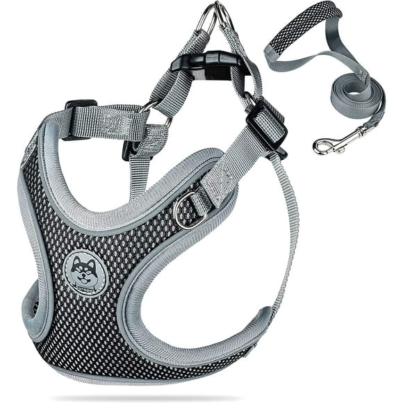Dog Harness No Pull Dog Harness Small Dog Harness Adjustable Breathable Reflective Cat Harness Puppy Harness Running Training Harness Black