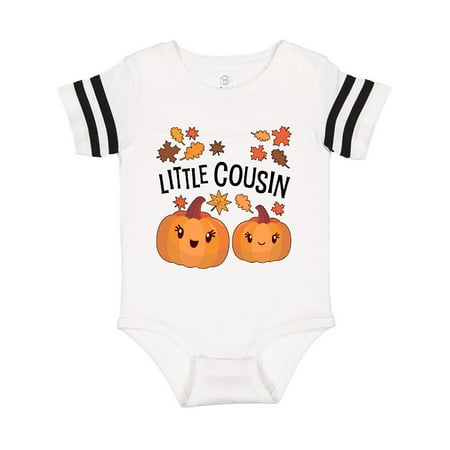 

Inktastic Little Cousin Pumpkins with Fall Leaves Gift Baby Boy or Baby Girl Bodysuit
