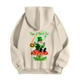 thumbnail image 2 of WILLBEST Sweat à Capuche et Chandails en Molleton pour Hommes Mode Automne et Hiver Décontracté Imprimé Stpatrick à Manches Longues, 2 of 5
