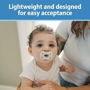 Dr. Browns Advantage One-Piece Silicone Baby Pacifier, Fully Symmetrical, Neutral, 0-6M, 3 Pack