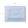thumbnail image 3 of Waterproof Dish Drying Mat Hot Pot Tray 45x40cm Waterproof Non Holder Heat Resistant Dish Draining Mat Light blue, 3 of 9