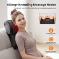 thumbnail image 6 of Neck and Back Massager with Heat, 3D Deep-Kneading Shiatsu Massager for Neck and Back, Black — Gift for Mom or Dad, 6 of 10