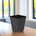 thumbnail image 4 of SEWCHICS 20Pcs Modern Style Black Succulent Pots Plastic Planters for Balcony Use, 4 of 6