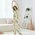 thumbnail image 5 of FORMRS Womens Pajama Set Long Sleeve Top and Pants with Pockets Soft Comfy Lounge Sleepwear, Sizes S-2XL, Birds with Strawberries, 5 of 7