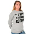 thumbnail image 3 of Funny Attitude Its Not My First Rodeo Plus Size Long Sleeve Graphic Tee Shirt Brisco Brands 2X, 3 of 5