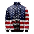 thumbnail image 4 of Chaquetas con cuello alto en 3D con estrellas y rayas estadounidenses y bandera de EE. UU., chaqueta con cremallera para hombre y mujer, chaqueta informal de manga larga, abrigo, ropa para hombre, 4 of 4
