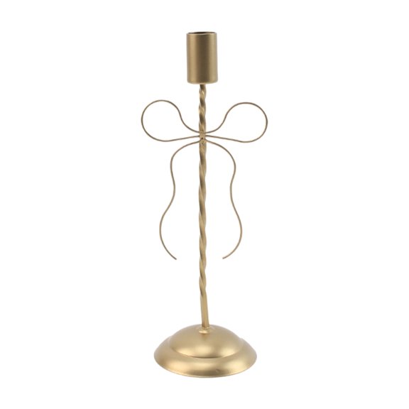 YIKA Bow-Shaped Iron Candle Holders - Festive Home Decor for Christmas, Wedding, or Everyday Cozy Ambiance - Durable & Elegant Design