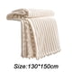 thumbnail image 3 of Fleecefilt 127 x 152 cm för soffa, säng, supermjuk och mysig plysch mikrofiber flanellfilt med 3D-ränder, lättviktig för, 3 of 4