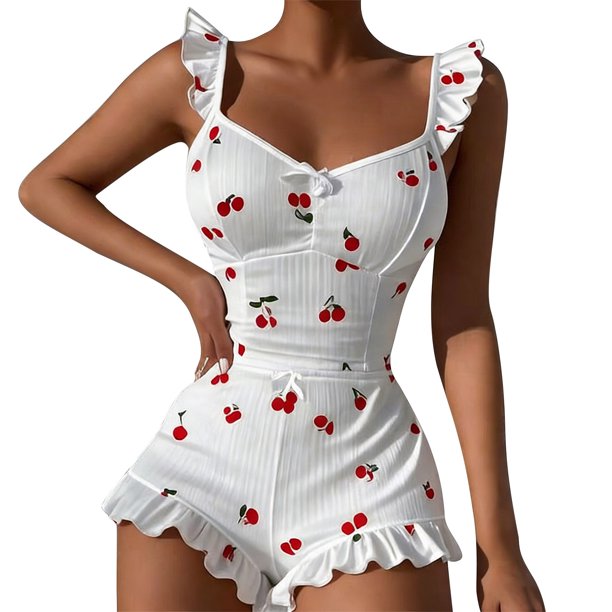 Conjunto de Pijamas Casuales de Moda sin Mangas Ropa de Dormir para el Hogar Conjunto de Pijamas Lindos