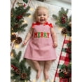 thumbnail image 3 of Toddler Baby Girl Christmas Dress Santa Claus/Gingerbread/Merry Dress Fall Clothes, 3 of 7
