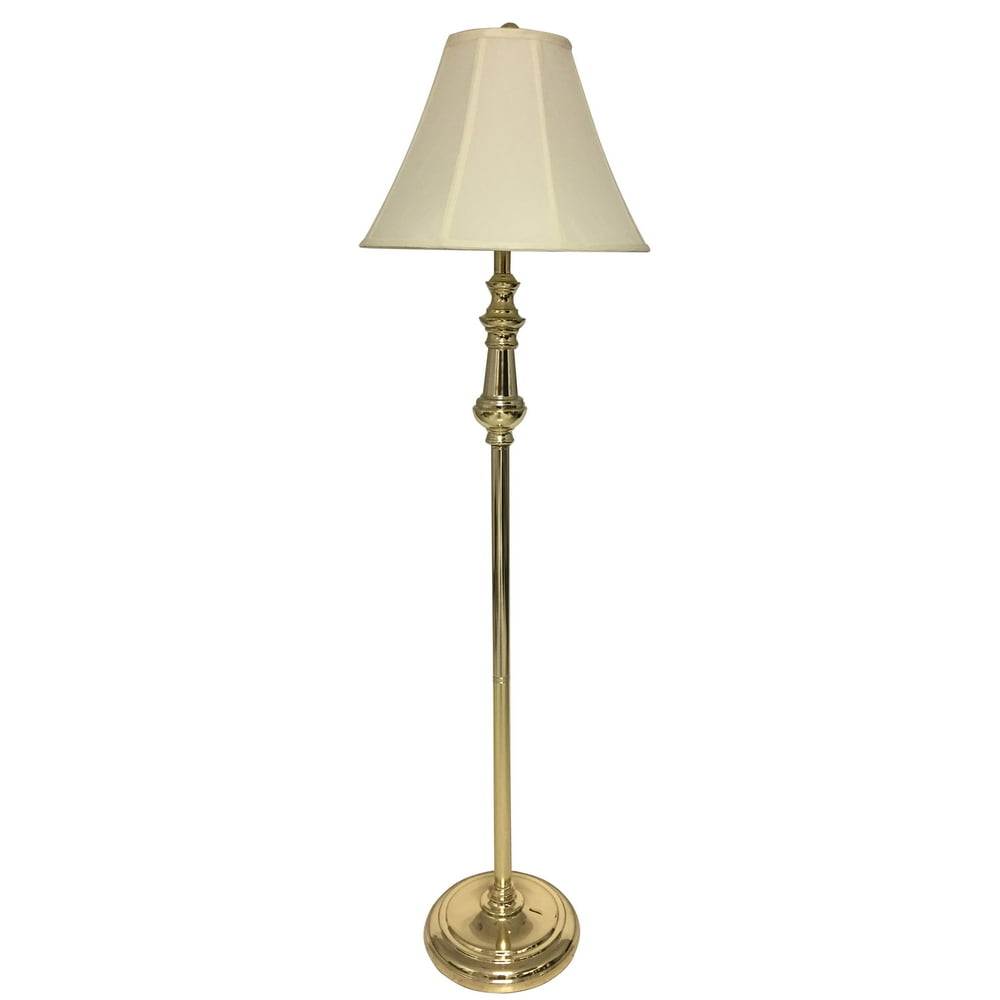 59.5" Décor Therapy Traditional Steel Floor Lamp, Multiple Finishes