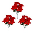 thumbnail image 5 of FENGGUIQU 3-Pack Realistic Artificial Christmas Flower Stems for Holiday Decor, Floral Arrangements, and Craft Projects, 5 of 8