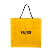 Fendi Roma Shopping Gift Bag Designer Logo Packaging Yellow Large Size