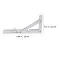 thumbnail image 4 of 2pcs 10 pulgadas plataforma plegable soporte de acero inoxidable triángulo soporte plegable, 4 of 6