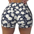 thumbnail image 2 of Haiem Daisies Flowers No Front Seam Biker Shorts for Women Yoga Workout Gym Bike Shorts with Tummy Control Moisture-Wicking-X-Large, 2 of 9