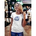 thumbnail image 2 of Symbol Evil Eye Shaped T-Shirt Women -Image by Shutterstock, Female Large, 2 of 4