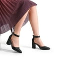 thumbnail image 4 of DREAM PAIRS ANNEE Women’s Pointed Toe Low Chunky Heel Pumps – Comfortable Dress Shoes for Work, Parties, and Everyday Wear, 4 of 8