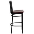 thumbnail image 3 of Kingfisher Lane 29" Black Back Metal Bar Stool in Mahogany, 3 of 8