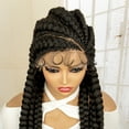 thumbnail image 5 of 36 inches Synthetic Full Lace Wig for Women Braided Wig Lace Frontal Glueless Box Braids Wig Women Synthetic Braided Wig with Baby Hair, 5 of 8