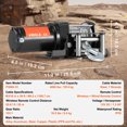 thumbnail image 2 of KFFKFF Electric Winch, 4000 lb Pulling Power, 12V DC for ATV/UTV, with Φ3/16 in x 39 ft Steel Cable, Roller Fairlead, Remote Control Options, IP55 Water Resistance, Ideal for UTV ATV Towing, 2 of 9