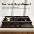 thumbnail image 5 of FOTILE Tri-Ring Series GLG30301 30 Inch Pro Gas Cooktop with 37K total BTU on 4 Burners, 5 of 5