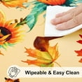 thumbnail image 4 of Round Fitted Tablecloth with Elastic Edge, 100% Waterproof Oil Proof Plastic Table Cover, Vinyl Flannel Backed Tablecloth Fits 36"-44" Round Tables for Fall, Thanksgiving, Pumpkin, 4 of 4
