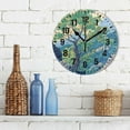 thumbnail image 3 of Yayeee 10" Wall Clock Battery Operated Quartz Round Silent Non-Ticking Home Decor,Beige Tree, 3 of 6