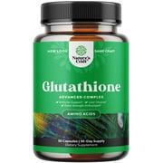 Glutathione Amino Acid Nutritional Supplement - Pure Glutathione Supplements for Liver Support - L Glutathione Pills with Glutamic Acid and Milk Thistle Seed Extract for Skin Care and Immune Support