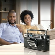 QFX J-220BT cassette AM/FM/SW radio Bluetooth boombox with USB recording