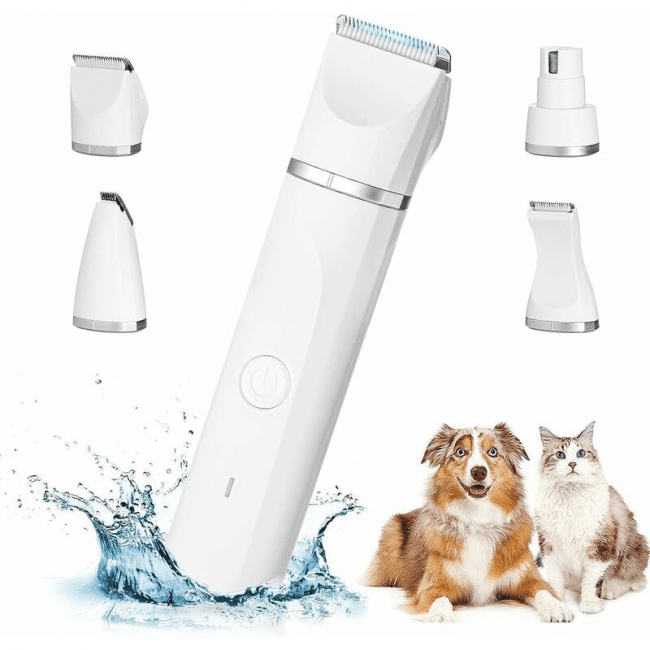 4 in 1 Professional Dog Clippers Quiet Dog Clippers IPX7 Waterproof Cordless Pet Grooming Machine with USB Rechargeable Cable for Cats and Other Pets Walmart